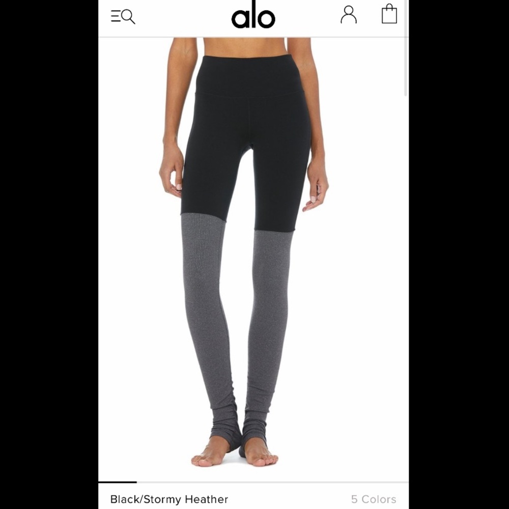 Black alo leggings - grey goddess style size xxs
